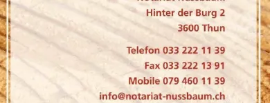 Immagine 2 azienda NOTARIAT NUSSBAUM Rechtsanwälte in Thun BE