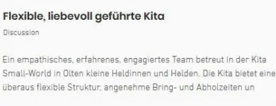 Immagine 2 azienda SMALLWORLD KITA UND KINDERHÜTEDIENST Soziale Einrichtungen/Fürsorge in Olten SO