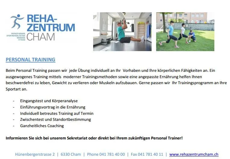 Immagine 1 azienda REHA-ZENTRUM CHAM AG